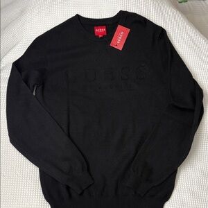 GUESS Men's Black Crewneck Sweater - Medium (NWT)